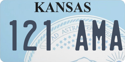 KS license plate 121AMA