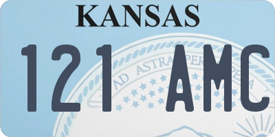 KS license plate 121AMC