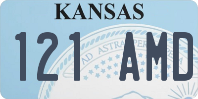KS license plate 121AMD