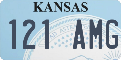 KS license plate 121AMG