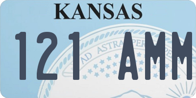 KS license plate 121AMM