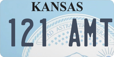 KS license plate 121AMT