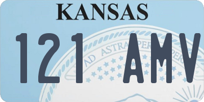 KS license plate 121AMV