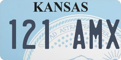KS license plate 121AMX