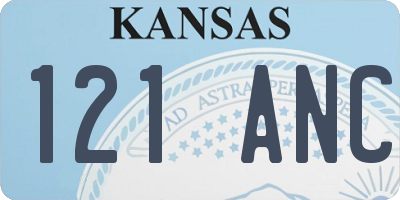 KS license plate 121ANC