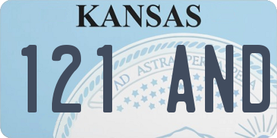 KS license plate 121AND