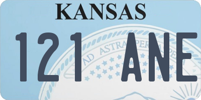 KS license plate 121ANE