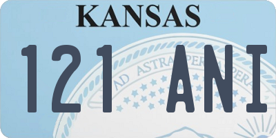 KS license plate 121ANI