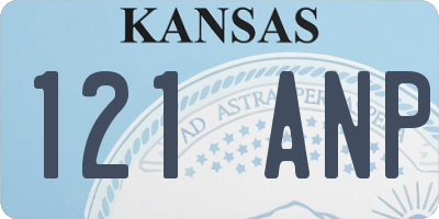 KS license plate 121ANP