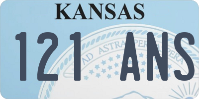 KS license plate 121ANS