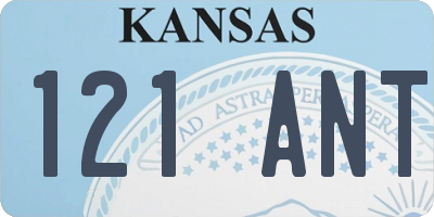 KS license plate 121ANT