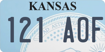 KS license plate 121AOF