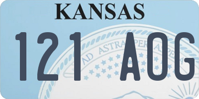 KS license plate 121AOG
