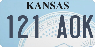 KS license plate 121AOK