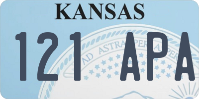 KS license plate 121APA