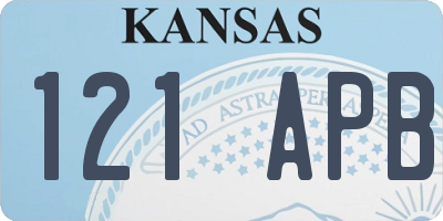 KS license plate 121APB