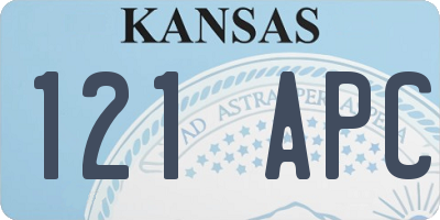 KS license plate 121APC