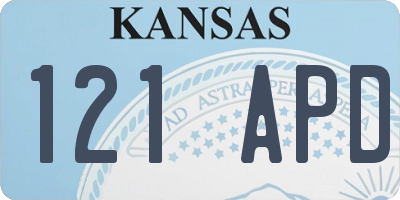 KS license plate 121APD