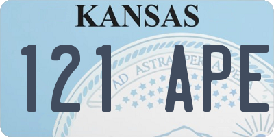 KS license plate 121APE