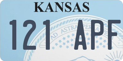 KS license plate 121APF