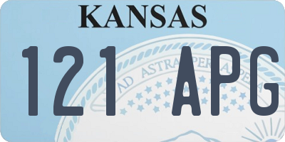 KS license plate 121APG