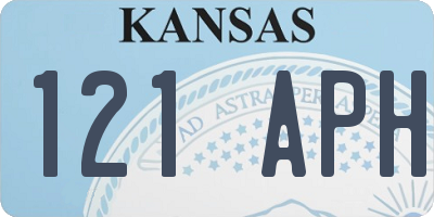 KS license plate 121APH