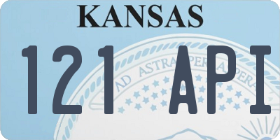 KS license plate 121API