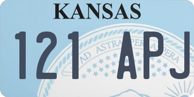 KS license plate 121APJ
