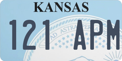 KS license plate 121APM