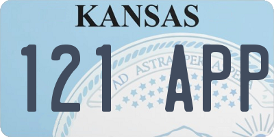 KS license plate 121APP