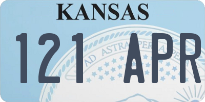 KS license plate 121APR