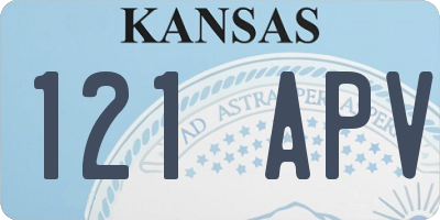 KS license plate 121APV