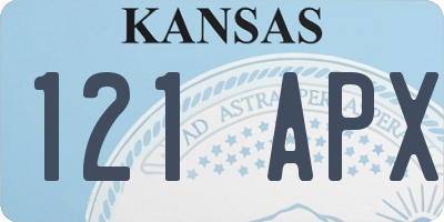 KS license plate 121APX