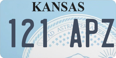KS license plate 121APZ