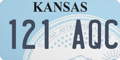 KS license plate 121AQC