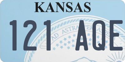 KS license plate 121AQE