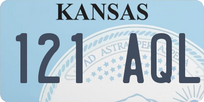 KS license plate 121AQL