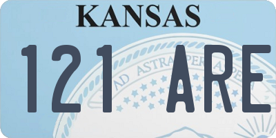 KS license plate 121ARE