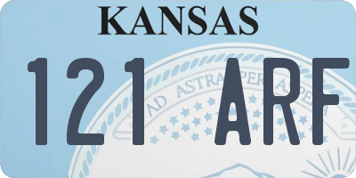 KS license plate 121ARF