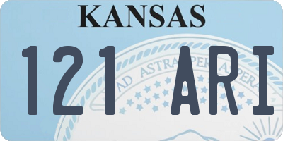 KS license plate 121ARI