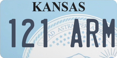 KS license plate 121ARM