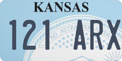 KS license plate 121ARX