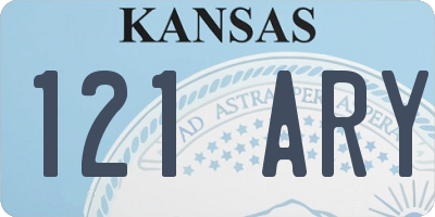 KS license plate 121ARY