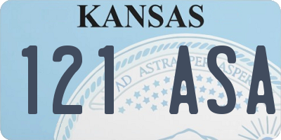 KS license plate 121ASA