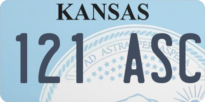 KS license plate 121ASC