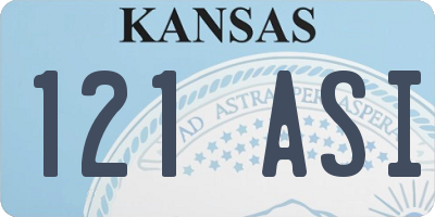 KS license plate 121ASI