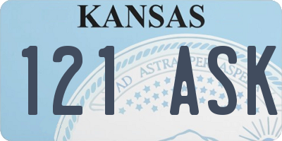 KS license plate 121ASK