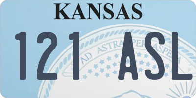 KS license plate 121ASL