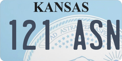 KS license plate 121ASN