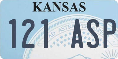 KS license plate 121ASP